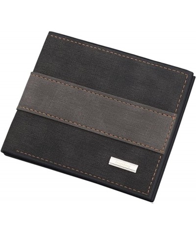 Retro Matte Wallets Splicing Hasp Coins Male Card Hders Money Clip (Color : Dark Coffee) Black $49.44 Wallets