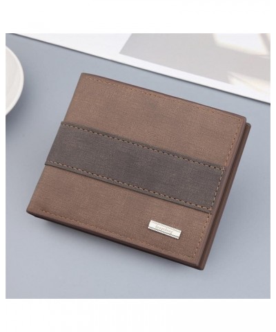 Retro Matte Wallets Splicing Hasp Coins Male Card Hders Money Clip (Color : Dark Coffee) Black $49.44 Wallets