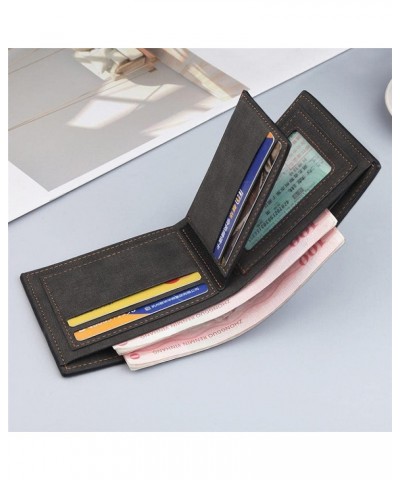 Retro Matte Wallets Splicing Hasp Coins Male Card Hders Money Clip (Color : Dark Coffee) Black $49.44 Wallets