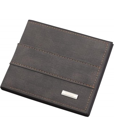 Retro Matte Wallets Splicing Hasp Coins Male Card Hders Money Clip (Color : Dark Coffee) Black $49.44 Wallets