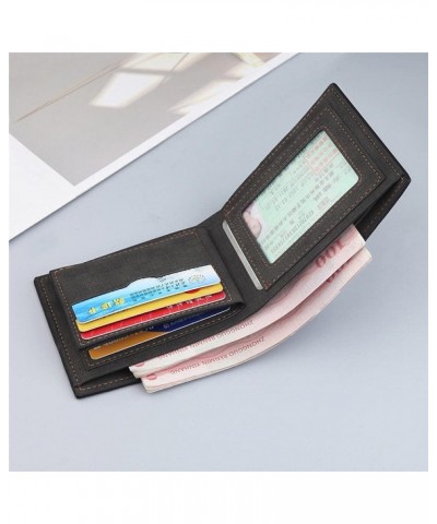 Retro Matte Wallets Splicing Hasp Coins Male Card Hders Money Clip (Color : Dark Coffee) Black $49.44 Wallets