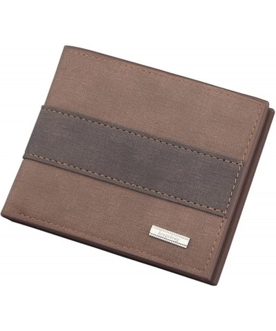 Retro Matte Wallets Splicing Hasp Coins Male Card Hders Money Clip (Color : Dark Coffee) Black $49.44 Wallets