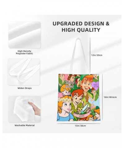 Peter Cartoon Pan Anime Canvas Totes Bag Women Girls Totes Bag Shoulder Bag Cartoon Casual Shoulder Tote $12.99 Totes