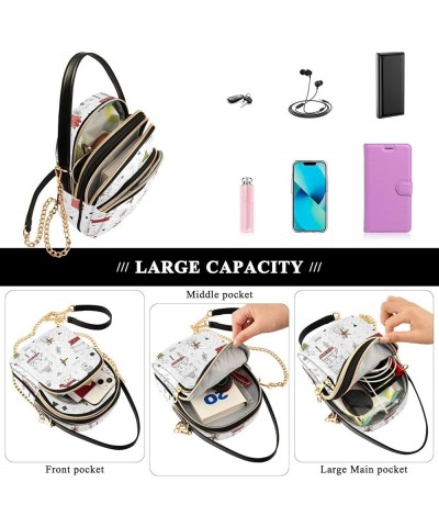 Small Crossbody Handbag for Women Mini Over Shoulder Purse with Three Zippered Pockets Durable Shoulder Bag Color-hf022 $12.3...