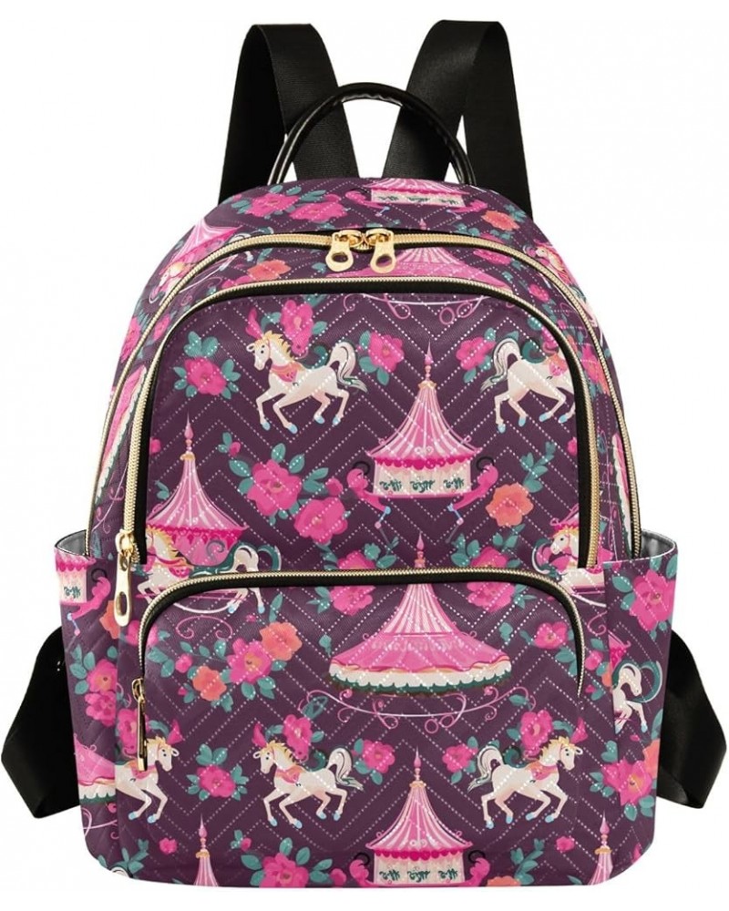 Fantasy Circus Fashion Backpack Purse for Women, Casual Daypacks, Ladies Gift for Traveling Hiking Multicolor Small $14.00 Ba...