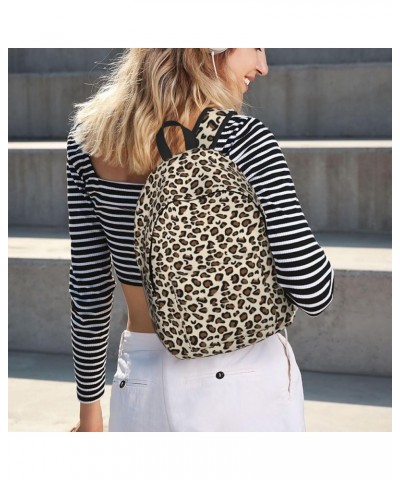 Leopard Print Print Unisex Canvas Bag Canvas Shoulder Pouch Pack Lightweight Backpack For Woman Lady Black Medium $17.39 Back...