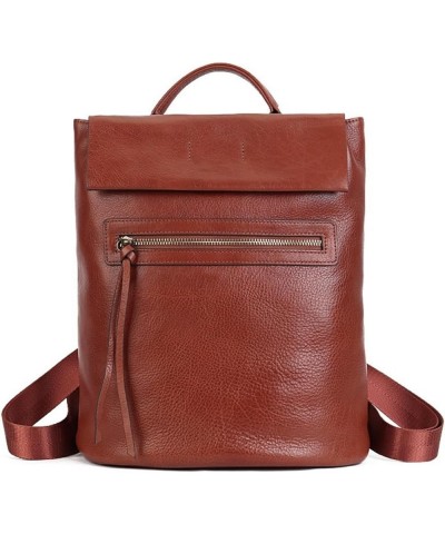 Women Genuine Leather Backpack Handbag Purse,Satchel for Women Shoulder Bag Tote Travel Vintage Zipper Medium Brown $36.08 Ba...