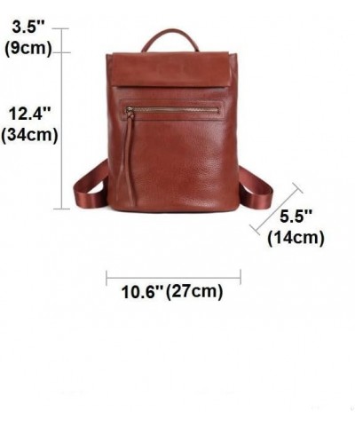 Women Genuine Leather Backpack Handbag Purse,Satchel for Women Shoulder Bag Tote Travel Vintage Zipper Medium Brown $36.08 Ba...