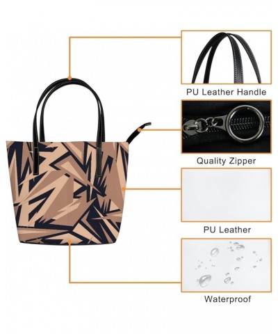 Women's Fashion Casual Handbag,PU Leather Large Capacity PC Work Bag,Travel Camping Picnic Single Shoulder Bag Element of Tri...