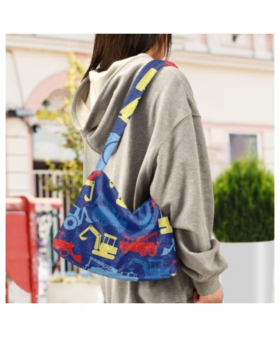 Women Boho Handbag Work Truck Tractor Red Blue Yellow Underarm Bag Tote Bag Shoulder Bag Crossbody Bag Fluffy Cell Phone Purs...