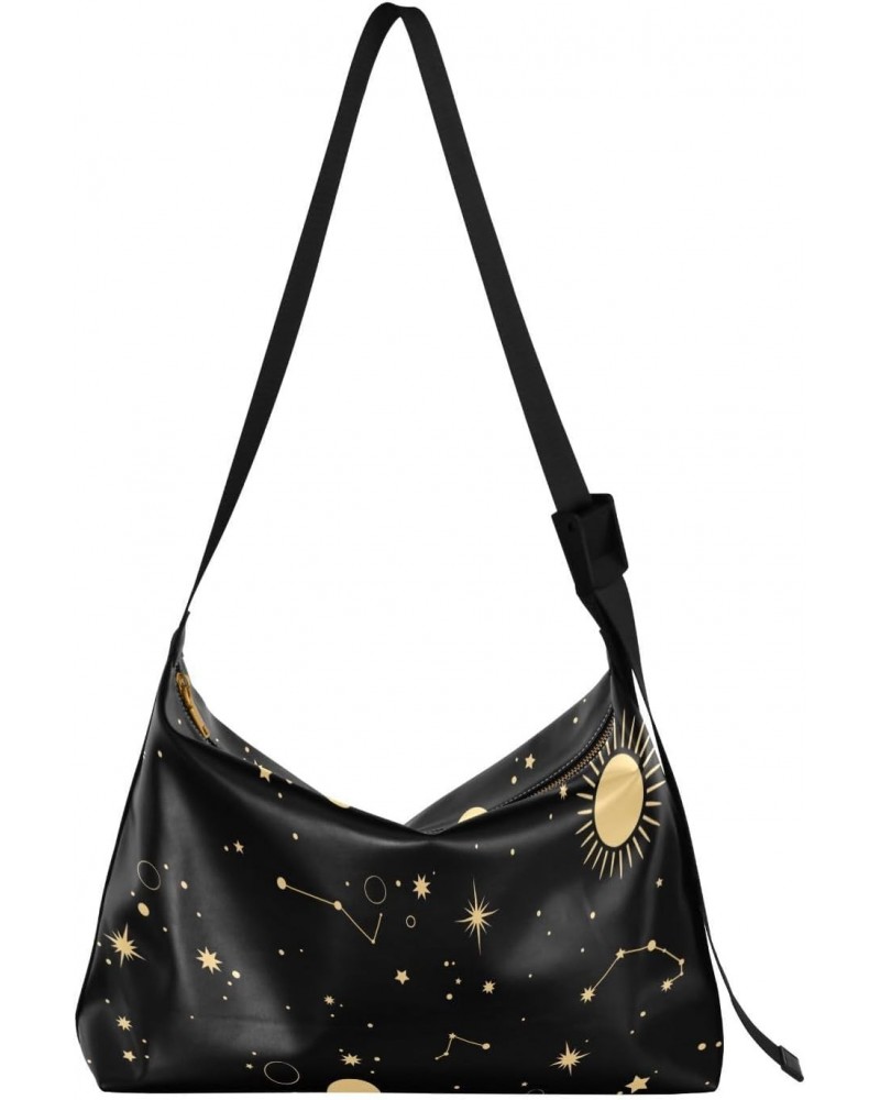 Stars Constellations Tote Bag for Women Large Hobo Bags Crossbody Bag Messenger Bag with Adjustable Strap for Women Men $14.8...