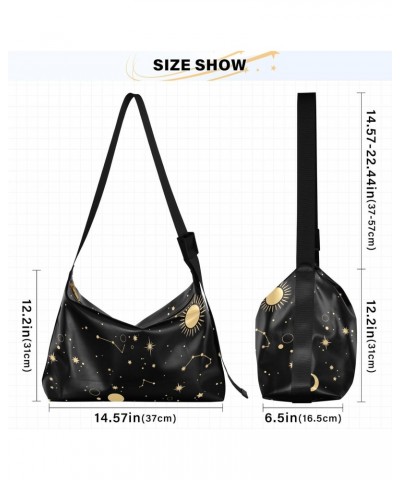 Stars Constellations Tote Bag for Women Large Hobo Bags Crossbody Bag Messenger Bag with Adjustable Strap for Women Men $14.8...