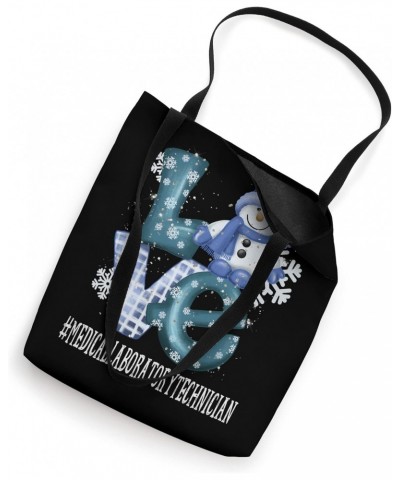 Medical Laboratory Technician Love Snowman Winter Season Tote Bag $13.92 Totes