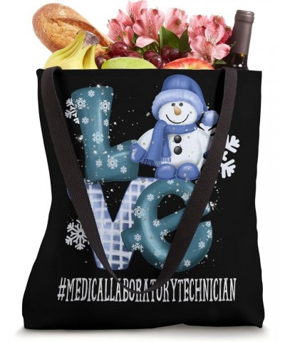 Medical Laboratory Technician Love Snowman Winter Season Tote Bag $13.92 Totes