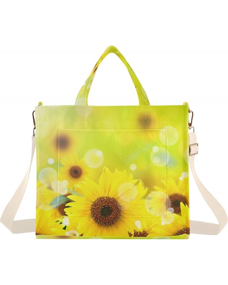 Beautiful Fresh Sunflower Women's Tote Handbags Top Handle Satchel Shoulder Bag Crossbody Bag for Office Travel S $15.51 Totes