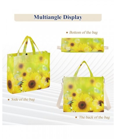 Beautiful Fresh Sunflower Women's Tote Handbags Top Handle Satchel Shoulder Bag Crossbody Bag for Office Travel S $15.51 Totes