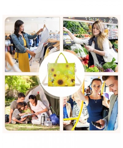 Beautiful Fresh Sunflower Women's Tote Handbags Top Handle Satchel Shoulder Bag Crossbody Bag for Office Travel S $15.51 Totes