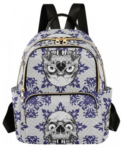 Skull on Ethnic Background Women's Backpack Purse Causal Daypack Work Travel College Business Trip Bag Shoulder Bag Medium $1...