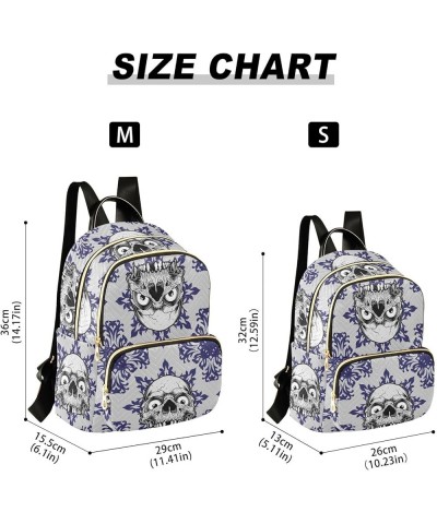 Skull on Ethnic Background Women's Backpack Purse Causal Daypack Work Travel College Business Trip Bag Shoulder Bag Medium $1...