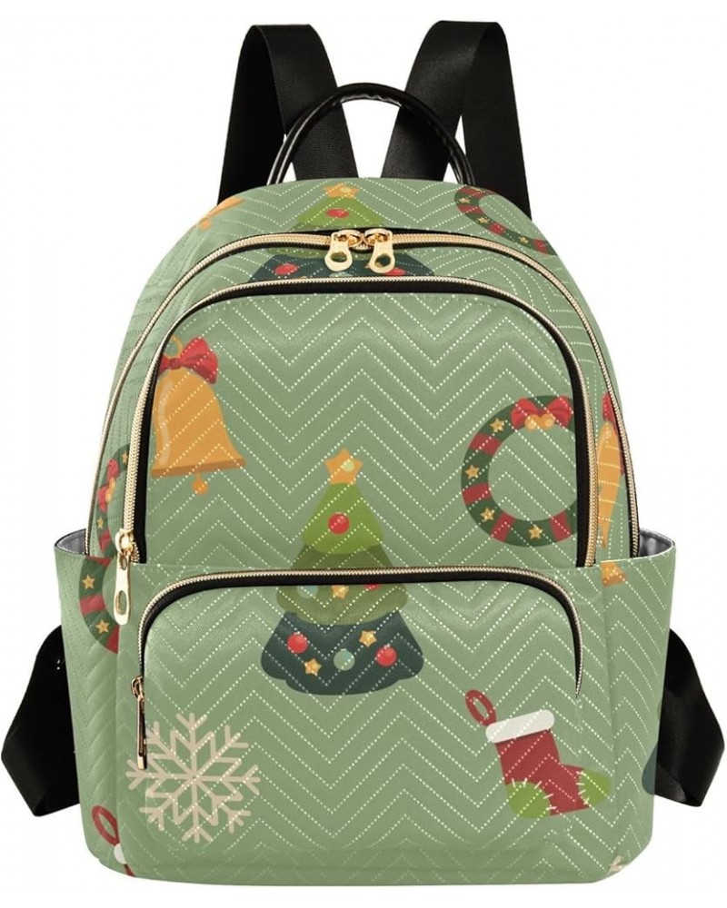 Christmas Trees Women's Backpack Wallet Casual Small Backpack Fashion Women's Travel Bag School Backpack Color091 Medium $16....