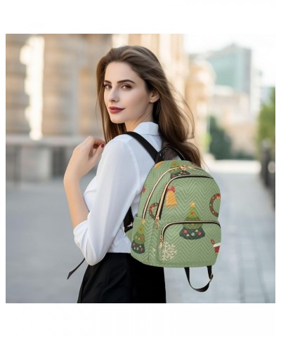 Christmas Trees Women's Backpack Wallet Casual Small Backpack Fashion Women's Travel Bag School Backpack Color091 Medium $16....