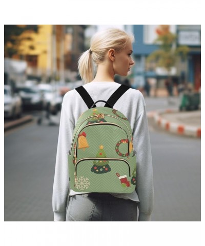 Christmas Trees Women's Backpack Wallet Casual Small Backpack Fashion Women's Travel Bag School Backpack Color091 Medium $16....