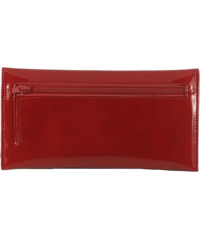 Womens Wallet Clutch Bag Matinee Purse Coin Pouch Patent Faux Leather in Fuschia Pink Dark Red $21.59 Clutches