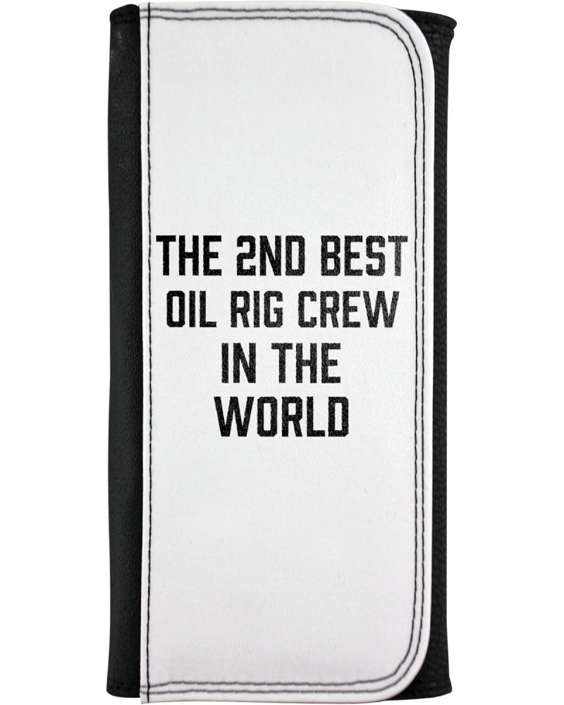 THE 2ND BEST Oil Rig Crew IN THE WORLD leatherette wallet $19.75 Wallets