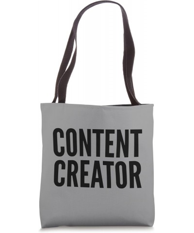 Content Creator Video Blog Social Media Black Back Print Tote Bag $12.23 Totes