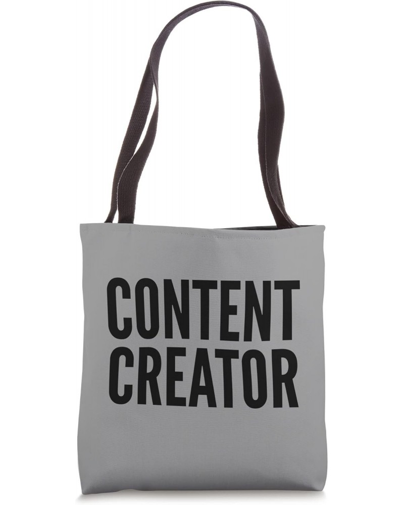 Content Creator Video Blog Social Media Black Back Print Tote Bag $12.23 Totes