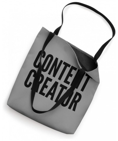 Content Creator Video Blog Social Media Black Back Print Tote Bag $12.23 Totes