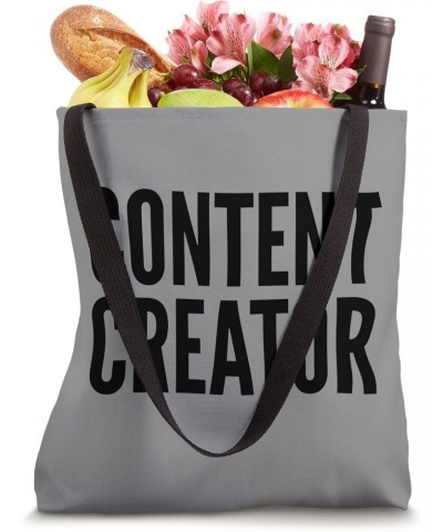 Content Creator Video Blog Social Media Black Back Print Tote Bag $12.23 Totes