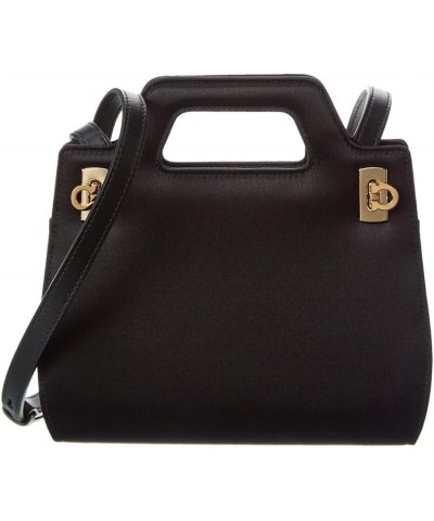 Ferragamo Wanda Mini Satin Clutch Black $373.67 Clutches