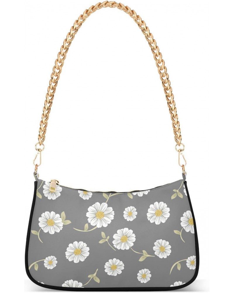 Daisies Shoulder Bag for Women Crossbody Small Tote Bag Purses Handbag with Zipper Pockets for Travel Business Work $14.40 Sh...