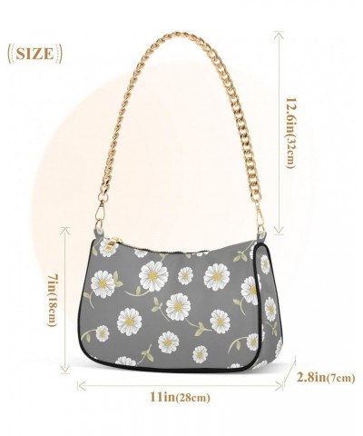 Daisies Shoulder Bag for Women Crossbody Small Tote Bag Purses Handbag with Zipper Pockets for Travel Business Work $14.40 Sh...