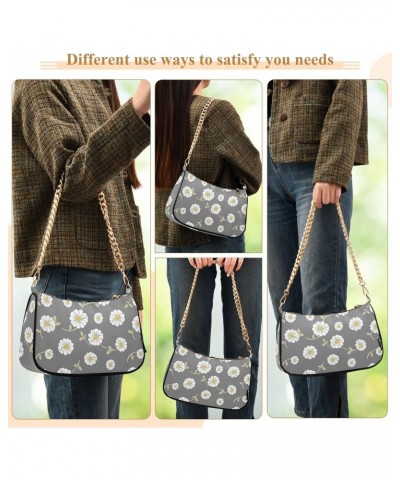 Daisies Shoulder Bag for Women Crossbody Small Tote Bag Purses Handbag with Zipper Pockets for Travel Business Work $14.40 Sh...