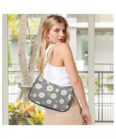 Daisies Shoulder Bag for Women Crossbody Small Tote Bag Purses Handbag with Zipper Pockets for Travel Business Work $14.40 Sh...