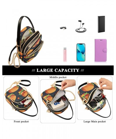 Crossbody Bag for Women, Hamburgs Phone Purse Detachable Chain Bag Shoulder Handbag Wallet $11.28 Crossbody Bags