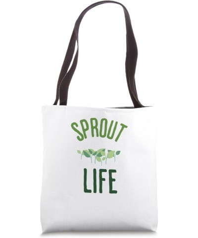 Funny Sprout Life Men Women Vegan Plant Vegetaria Tote Bag $11.76 Totes