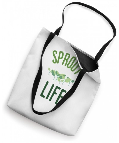 Funny Sprout Life Men Women Vegan Plant Vegetaria Tote Bag $11.76 Totes