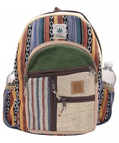 Natural Handmade Large Multi Pocket Hemp Nepal Backpack Bkpk-6 $26.97 Backpacks