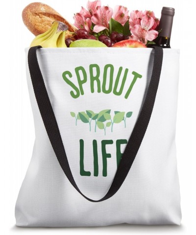 Funny Sprout Life Men Women Vegan Plant Vegetaria Tote Bag $11.76 Totes