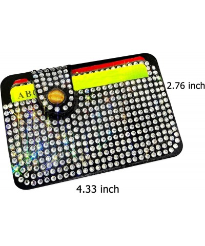 Glitter Leather Rhinestone Wallets for Women Crystal Sparking Bling Slim Universal Small Card Holder Wallet (Sliver) Sliver $...