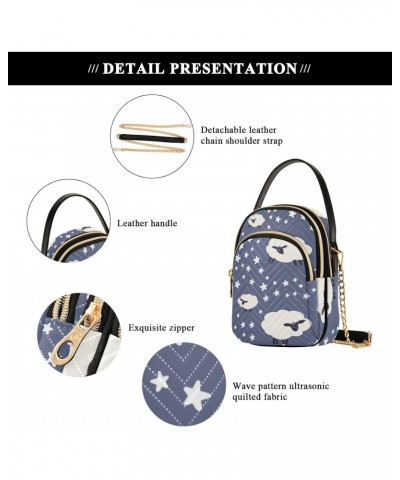 Joko lvery Blue Lambs Stars Cross Body Purse Chain Shoulder Bag Crossbody Bags Handbag for Gifts Women Work $12.75 Crossbody ...