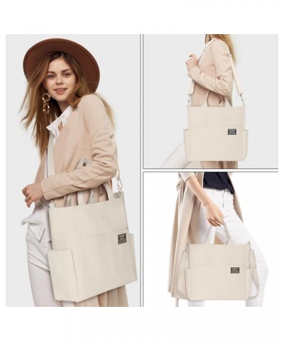 Women's Canvas Tote Bag Fashion Crossbody Handbag Large Capacity Travel Satchel Brown $10.19 Totes