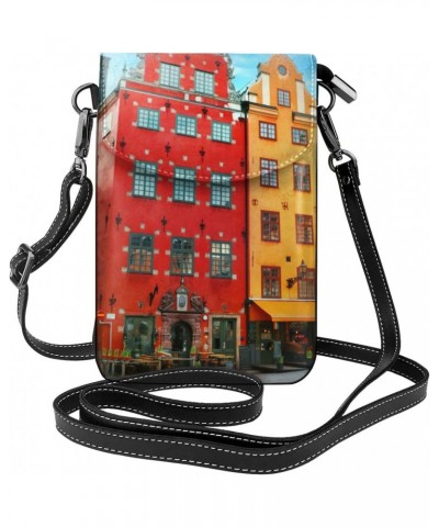 Public Square At Stockholm Mini Crossbody Bag Leather Shoulder Purse Bag Cell Phone Purse For Women $20.81 Shoulder Bags