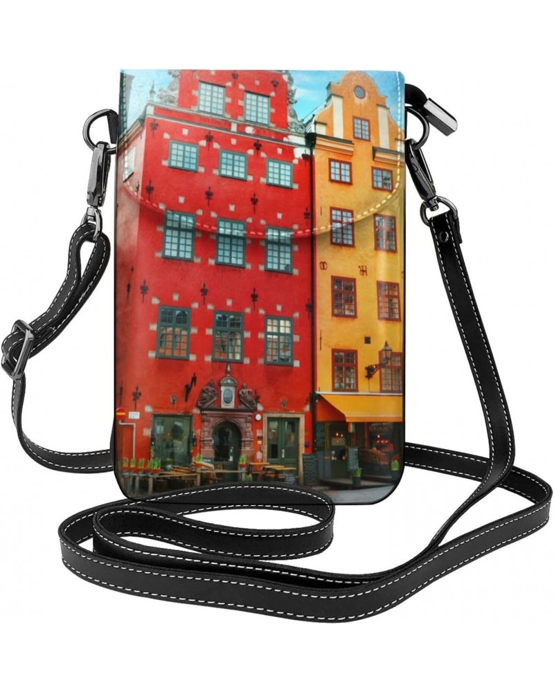 Public Square At Stockholm Mini Crossbody Bag Leather Shoulder Purse Bag Cell Phone Purse For Women $20.81 Shoulder Bags