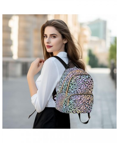 Oil Painting Color Leopard Print Women Backpack Purse Ladies Fashion Shoulder Bag Daypack Travel Bag 10L Medium $16.10 Backpacks