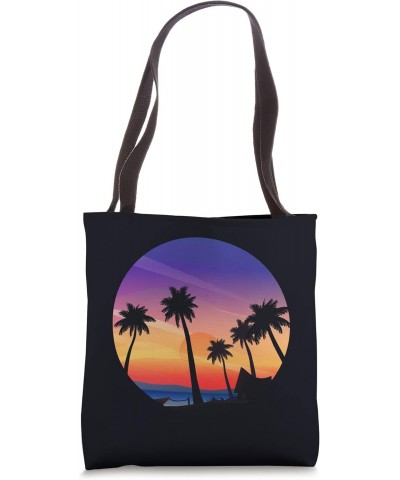 Cute Beach Art Sunset Tote Bag Design For Beach Lovers Tote Bag $12.48 Totes