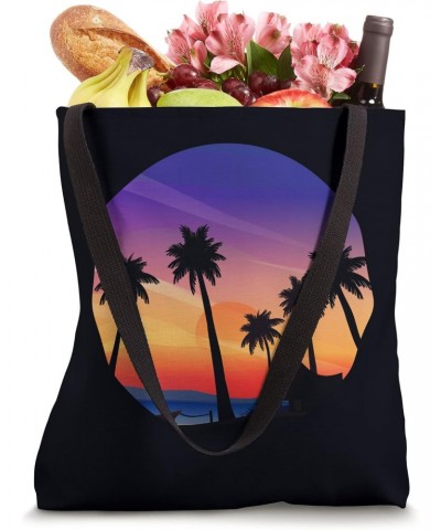 Cute Beach Art Sunset Tote Bag Design For Beach Lovers Tote Bag $12.48 Totes